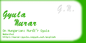 gyula murar business card